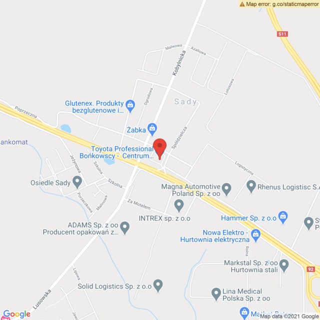 Lokalizacja Toyota Sady Poznań